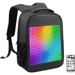 กระเป๋าเป้สะพายหลัง LED 17 นิ้ว สำหรับใส่แล็ปท็อป กันน้ำ ควบคุมผ่านแอพฯ หน้าจอโปรแกรมได้ เหมาะสำหรับทุกเพศ ใช้ได้ทั้งแบบลำลองและเล่นกีฬา - Product Image 3