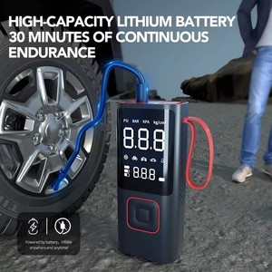 Mini bomba eléctrica portátil para neumáticos, inflador de neumáticos de motocicleta automático inteligente digital para bicicleta, bomba de aire inalámbrica para coche - Product Image 4