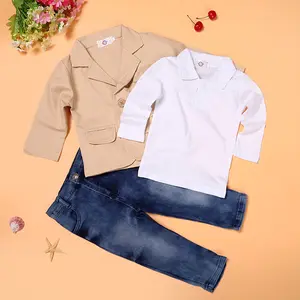 Hochwertige Yiwu Mode beliebte Bulk Großhandel Frühling Kinder Kleidung Set Baumwolle Outfits Jungen Boutique lieben Kinder Kleidung