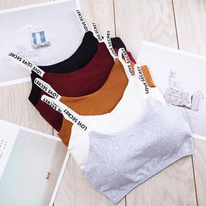 Sexy Seamless Removable <strong>Padded</strong> Bra Casual Letter Print Bra Fitness Breathable Women Bra - Product Image 1