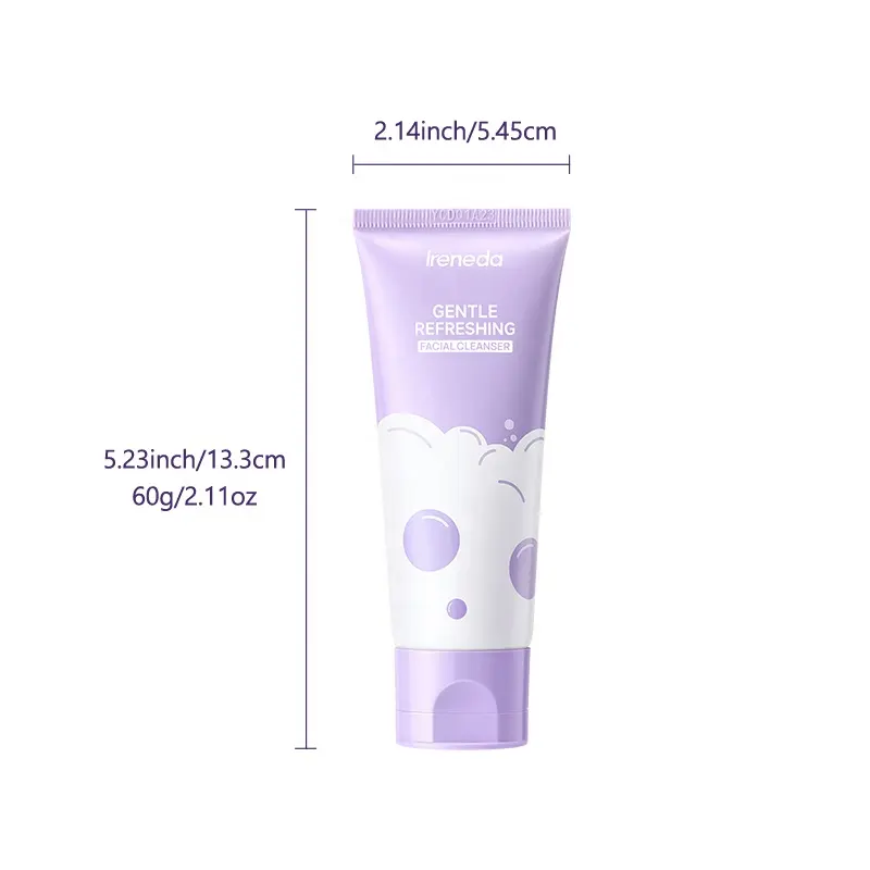 IRENEDA C02 lait nettoyant nettoyant pour le visage guangzhou nettoyant pour le visage pour les peaux sensibles et l'acné