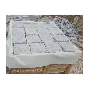 Güçlü ürün açık gri granit kaldırım taşı finişer, Driveway kaldırım