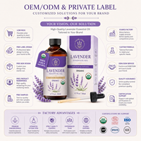 OEM/ODM Minyak Esensial Lavender Organik Alami 100% Murni Tanpa Pengencer untuk Aromaterapi Rumah dan Perawatan Kulit
