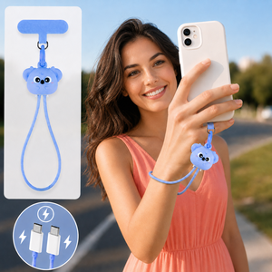 <span class=keywords><strong>Cable</strong></span> de Carga Rápida de 60W con Forma de Koala Australiano, Correa de Muñeca, <span class=keywords><strong>Cable</strong></span> de Datos USB C con Llavero para Niños, Regalos - Product Image 1