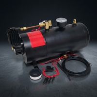 Kit de compresseur d'air miniature en fer 3L 150 PSI avec avertisseur sonore 12V universel pour voitures, camions, bus, trains AS174A+AS097AB