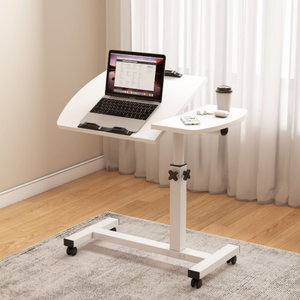 Table de travail et <span class=keywords><strong>d</strong></span>'étude mobile pour chevet, extensible, réglable en hauteur manuellement par manivelle, écologique, durable, pour lit, canapé et ordinateur portable - Product Image 3