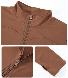 เสื้อแจ็กเก็ตสำหรับเล่นโยคะฟิตเนสของผู้หญิงเสื้อแจ็กเก็ตสไตล์โยคะเกรดเยี่ยมแบบกำหนดเองสำหรับใส่ออกกำลังกาย - Product Image 6