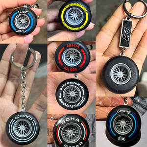 الإطارات المعدنية المفاتيح 3D سيارة الإطارات المستديرة هدية إعلانية عجلة المطاط كيرينغ - Product Image 5