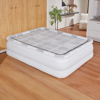Lit gonflable de flocage en PVC intelligent de matelas d'air gonflable de luxe double élevé avec la pompe intégrée pour la maison hôtel bébés/enfants