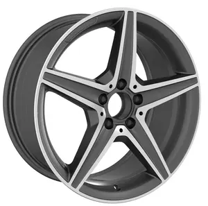 A030 gri makine yüz 18x8j 5 delik PCD arabalar için 112 güzel bitirmek alaşım jantlar