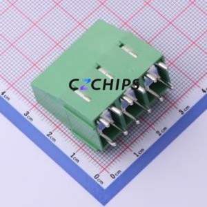 DB116B-10.16-3P-GN-P Screw Terminal Block P=10.16mm Connector ( Construction: 1x3P )( Pitch: 10.16mm )( Color: Green ) - Product Image 2