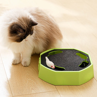 Jouet interactif tournant pour chat, logo personnalisé, OEM, jouets de mouvement pour animaux de compagnie, divertissement autonome, soulagement de l'ennui, jeu pour chats d'intérieur