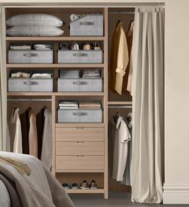 Ensemble de boîtes de rangement pour placard, bacs organisateurs pliables avec 3 poignées, 30 cm (L) x 20 cm (L) x 40 cm (H), couleur sable estival pour l'organisation de la maison - Product Image 2