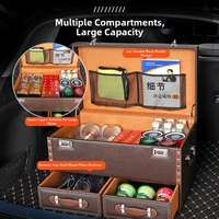 Organisateur de coffre de voiture, boîte de rangement pour coffre, boîte de rangement pour SUV et berlines, grande capacité, robuste, étanche, avec serrure