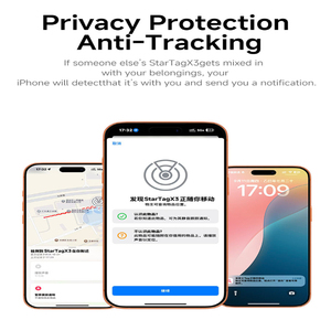 Traceur intelligent anti-perte double système Apple Find My Google Find Hub pour clés, sacs, bagages, Bluetooth iOS Android, 4 couleurs - Product Image 4