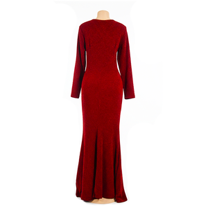 ชุดราตรีหรูหราสำหรับผู้หญิงและเด็ก แขนยาว ทรงบอลกาวน์ พร้อมชายกระโปรงยาวแบบชาเปล ประดับด้วยคริสตัลและขนนก ความยาวระดับพื้น ไซส์พลัส - Product Image 5