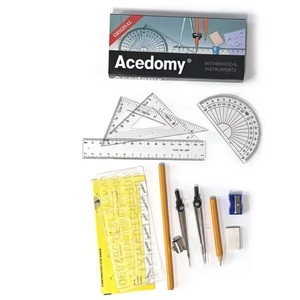Nuevo Juego de Papelería Estudiantil de Alta Calidad, 13 Piezas, Juego de Matemáticas en Caja Metálica, Lápiz para Dibujar Círculos, Compás - Product Image 2