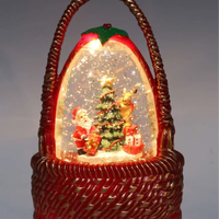 Grande lanterne à eau en plastique festive, lanterne globe de neige avec scène hivernale et LED, décoration de Noël pour la maison, vente en gros d'usine