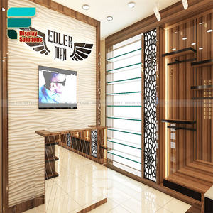 친환경 및 재활용 금속 및 목재 의류 진열 스탠드 매장 홀더 패션 소매점 바닥 선반 광택 표면 - Product Image 3