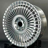 Jantes de voiture forgées multi-rayons chromées, monobloc, jantes en alliage personnalisées, 18-26 pouces, 5x112 5x120, compatibles avec Mercedes G63, BMW, Audi Q8, Lexus LS