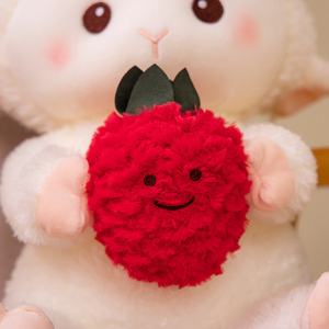<span class=keywords><strong>Agnello</strong></span> farcito da 20/33cm che abbraccia ananas rosso grazioso <span class=keywords><strong>agnello</strong></span> peluche - Product Image 4