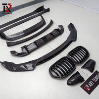 Kit carrosserie en fibre de carbone pour BMW X1 F48 LCI : Lame avant, jupes latérales, diffuseur arrière, spoiler de toit, calandre, coques de rétroviseurs, spoiler arrière