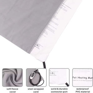 แผ่นรองทำความร้อนสำหรับสัตว์เลี้ยงแบบกันน้ำสำหรับฤดูใบไม้ร่วงและฤดูหนาวพร้อมระบบควบคุมอุณหภูมิ - Product Image 5