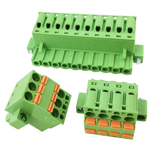 5.08mm Pitch Complete Male & Female Through-Wall Dual-Row Spring Cage <b>Terminal</b> Block Set with Flange,Solderless Panel Mount - Product Image 3