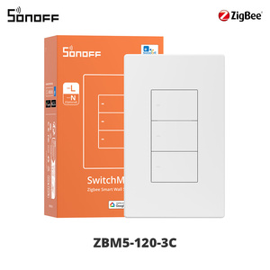 Interruptor de Pared Inteligente Zigbee <span class=keywords><strong>SONOFF</strong></span> ZBM5-120 de Ewelink para Hogar Inteligente, Control por Voz con Alexa y Google, Sin Cable Neutro, Relé Desmontable, Escenas Inteligentes - Product Image 1