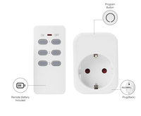 Nouveau produit télécommande une sortie couleur blanche usage domestique télécommande prise d'extension intelligente