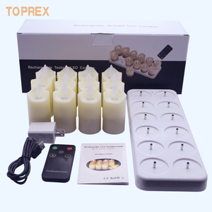 เทียนไฟฟ้าแบบชาร์จไฟได้เทียน <span class=keywords><strong>LED</strong></span> แบบชาร์จไฟได้สีสำหรับตกแต่งบ้าน - Product Image 6