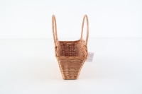 Panier de courses en osier fait main avec doubles poignées, panier fourre-tout en rotin naturel pour pique-nique, cadeau, rangement de fleurs
