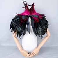 Châle décoratif en plumes fait main pour défilé de carnaval, spectacle de boîte de nuit, cosplay, accessoires de photographie, fête de fin d'année