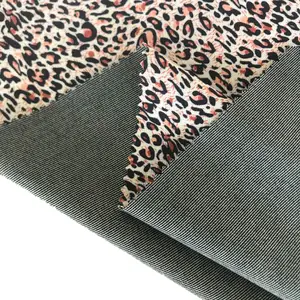 Fornitore stampato modello leopardato NTR 60% poliestere 35% Rayon 5% Spandex elasticizzato maglia Roma tessuto per indumento