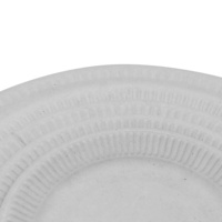 Assiette ronde de 20 cm (8 pouces) en bagasse de canne à sucre 100 % compostable, sans PFAS, biodégradable, en fibre écologique, jetable, pour restaurants et fêtes