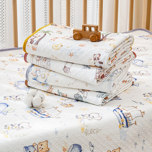 Colchoneta para bebé con capa de aire, 80x100 cm, impermeable, suave, de algodón puro, para bebés y niños pequeños - Product Image 3