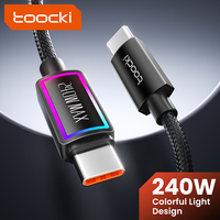 Cable de Carga Rápida Inteligente y Seguro Toocki de 240 W, Transferencia de Archivos Instantánea y Transmisión de Corriente Estable para Viajes de Negocios y Oficina