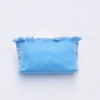 Sac à main en toile de coton à volants avec LOGO Unique, pochette à fermeture éclair pour maquillage cosmétique