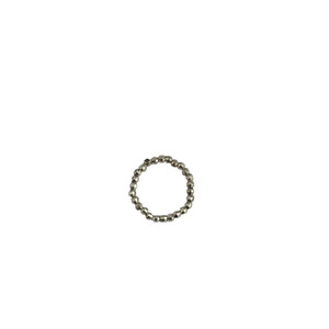 925 Sterling Silver Bead <b>Ring</b> Elastic Cord Minimalist Korean Style Unisex Everyday Wear Jewelry - Product Image 5