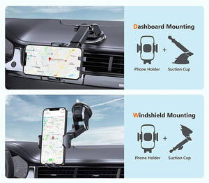 Support de tableau de bord 3 en 1, support de téléphone de voiture rotatif et rétractable