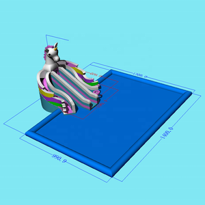 Cầu Trượt Nước Bơm Hơi Hình Kỳ Lân Thiết Kế Mới 2023 Có Bể Bơi Cho Bé Gái 8-15 Tuổi - Product Image 6