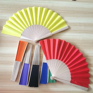 Precio al por mayor: Abanicos plegables japoneses de 23 cm con varillas de <span class=keywords><strong>madera</strong></span> y bambú, abanicos de mano de <span class=keywords><strong>madera</strong></span> y tela, venta al por mayor - Product Image 3