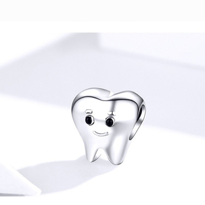 Breloques pour Bracelet en perles en argent Sterling 925, accessoires en émail, pour fabriquer un joli œil de bébé, dentiste, 1 pièce - Product Image 4