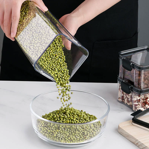 Tarro de almacenamiento hermético de plástico PET moderno de 700ml, juego de caja de almacenamiento de alimentos de cocina de excelente calidad para uso de cafetera de grano de arroz - Product Image 4