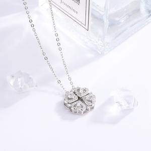 Nabest impermeable 925 plata esterlina completo Zirconia trébol collar mujeres apertura y cierre Colvers gargantilla joyería de la suerte - Product Image 5