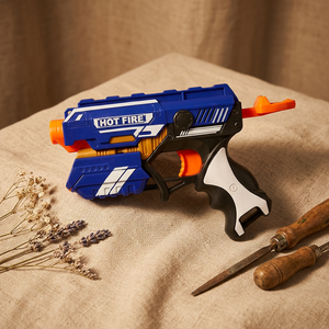 Pistola de Juguete Lanza Dardos Suaves Manual Azul, de Plástico ABS, para Niños, para Fiestas y Juegos - Product Image 3