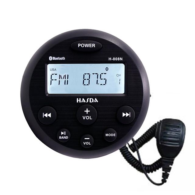 Marine Digital Media Stereo Receiver with MP3 AM FM Radio and USB for Streaming Music Remote enabled