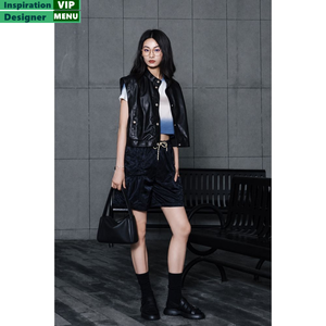 <span class=keywords><strong>Doudoune</strong></span> noire matelassée pour <span class=keywords><strong>femme</strong></span> avec grand <span class=keywords><strong>col</strong></span> en fausse <span class=keywords><strong>fourrure</strong></span> blanche duveteuse, manteau d'hiver chaud à <span class=keywords><strong>col</strong></span> montant et fermeture éclair - Product Image 6
