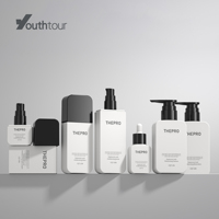 Bouteille Cosmétique Luxe en Plastique CQT Personnalisée PETG Vide Carrée 30ml 50ml 60ml 100ml 300ml 400ml pour Lotion, Vaporisateur, Pompe Distributrice et Shampoing