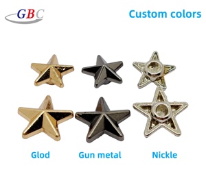 China Hot Sale Custom Embossed <strong>Clothing</strong> Rivets New Fashion <strong>Star</strong> Design Decorative Zinc Alloy Material for Leather Garment - Product Image 4